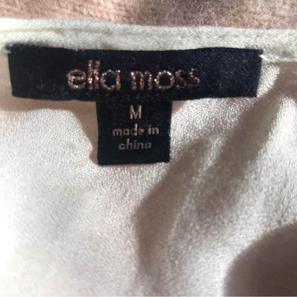 Anthropologie Ella Moss Boho Ivory Blouse Top Lace Front Rayon - Picture 8 of 8